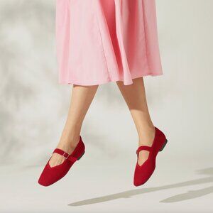 Vivaia - Red Square-Toe Mary-Jane (Margot Mary-Jane)- Size 41 (Women's 10)